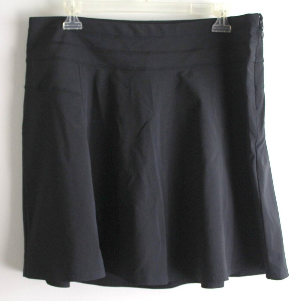Athleta Black All Day Skort Jupe Shorts Tennis Golf Mini Skirt 12